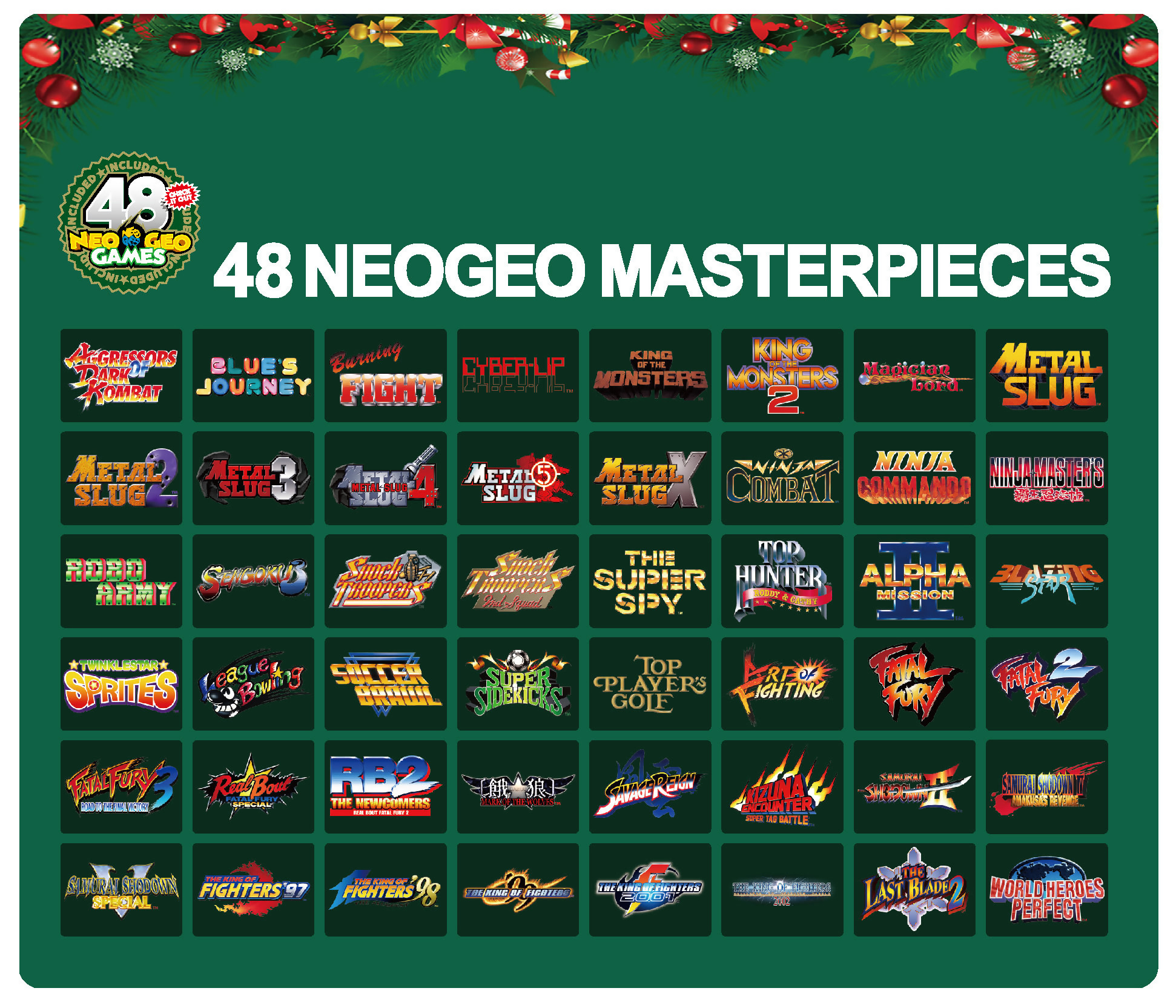 NEOGEO Mini : une édition Noël avec 48 jeux, certains étant inédits