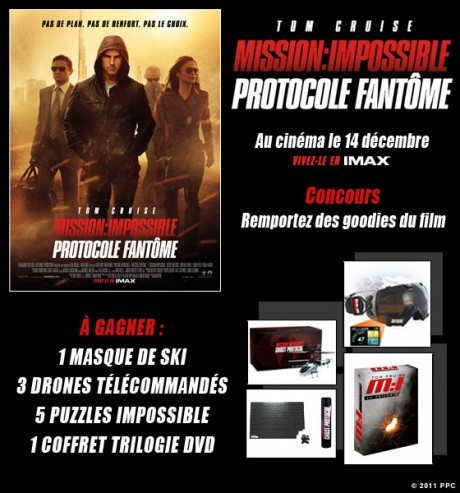 Jeu Concours Mission Impossible : Protocole Fantôme