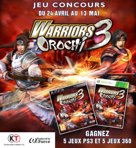 Jeu concours Warriors Orochi 3 (Jeux Ps3 et X360) à gagner.