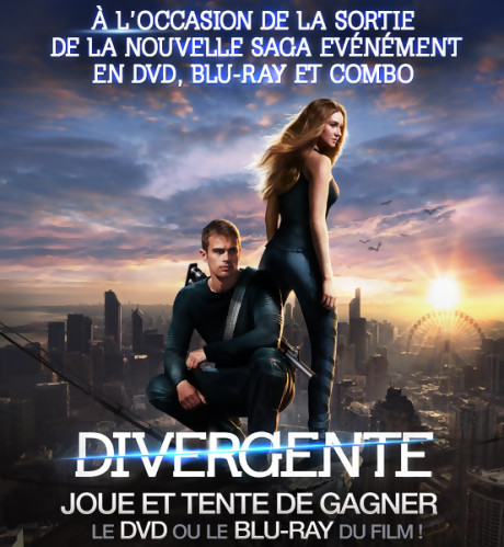 Gagnez des DVD, Blu-Ray et Blu-Ray 3D du film Divergente !