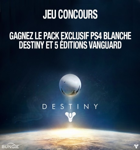 Gagnez le pack exclusif PS4 blanche Destiny et 5 éditions Vanguard