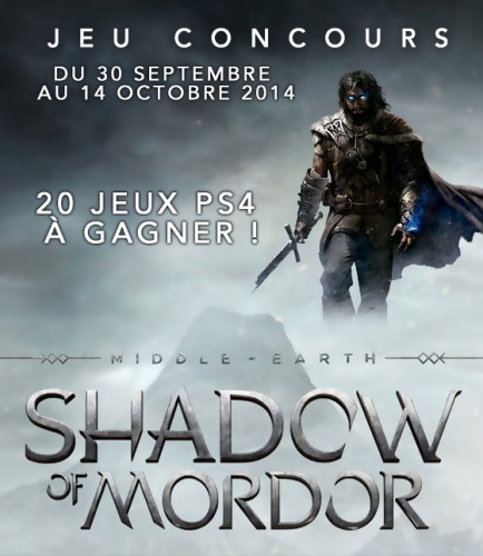 Jeu Concours : 20 jeux PS4 L'Ombre du Mordor à gagner !