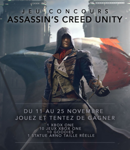Assassin's Creed Unity - 1 Xbox One, 10 jeux et 1 statue à gagner !