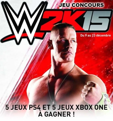 WWE 2K15 - 5 jeux PS4 et 5 jeux Xbox One à gagner !