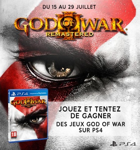 GOW III - 10 jeux PS4 à gagner !!