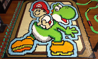 Nintendo : un hommage à Yoshi's Island en 136 780 dominos