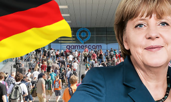 gamescom 2017 : la chancelière Angela Merkel présente au salon