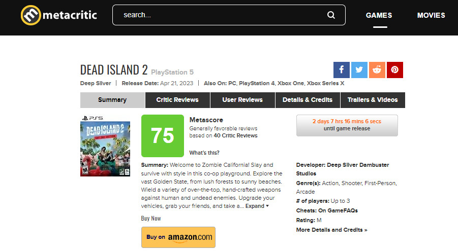 Test Dead Island 2 : les notes sont tombées, c'est correct mais