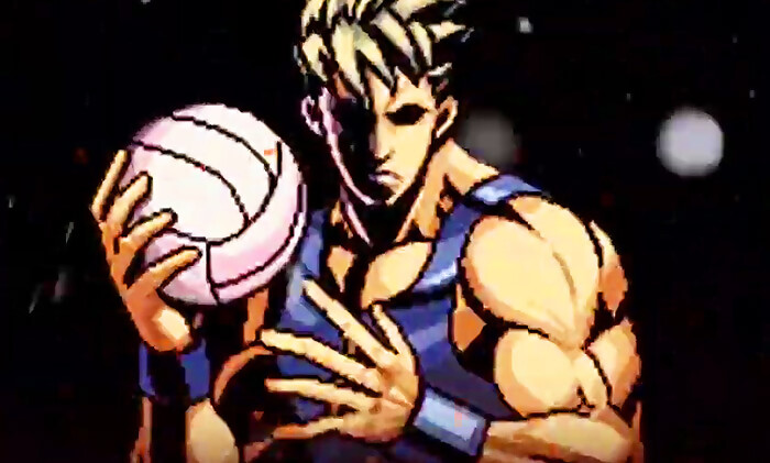 Double Dragon Revive: كرة ميني دودج بول 16 بت بينما بكسل