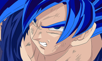 Dragon Ball Z Extreme Butoden : Goku et ses cheveux bleus jouable