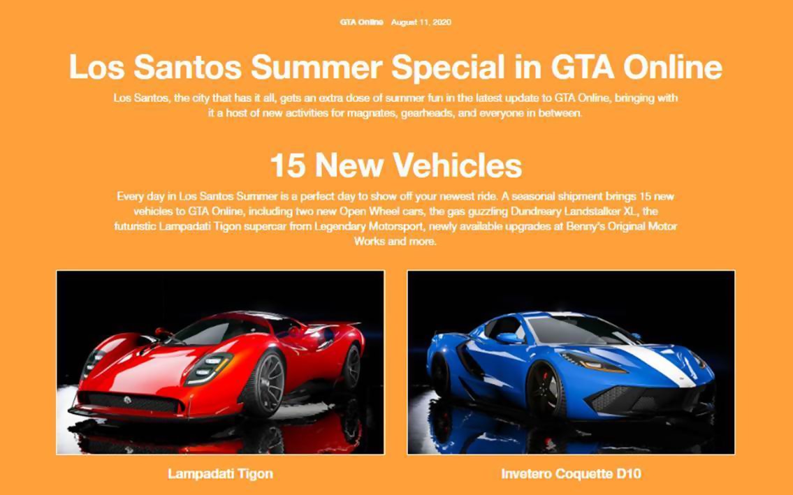 Mis A Jour Gta 6 Casino Date De Sortie GTA Online : la mise à jour Summer Special débarque