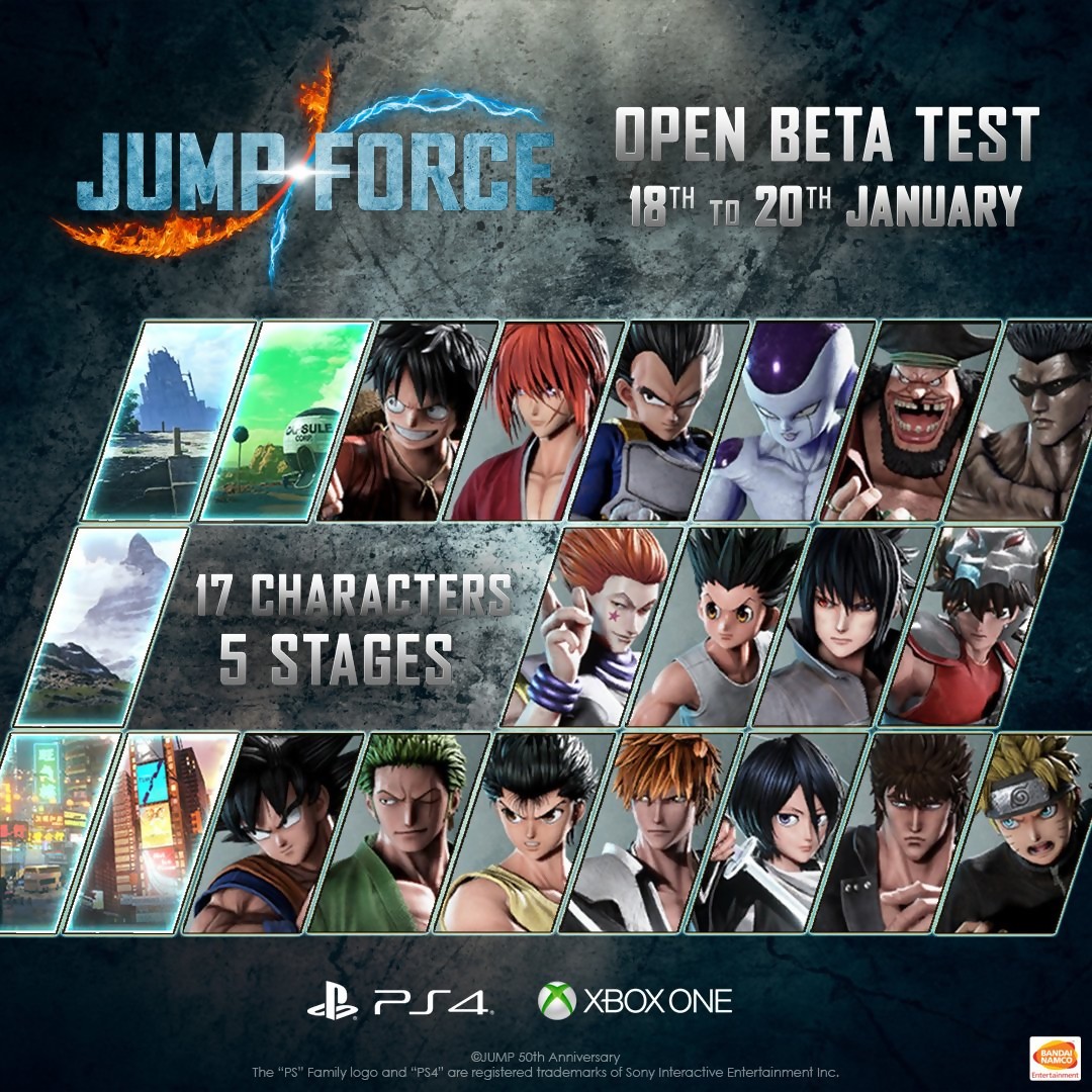 Jump Force : la bêta ouverte confirmée par Bandai Namco