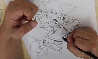 Kingdom Hearts HD 2.5 ReMIX : Tetsuya Nomura dessine Sora en direct