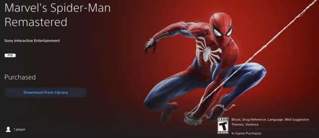 Marvel s Spider-Man : Remastered