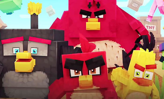 Minecraft: تم الإعلان عن المحتوى القابل للتنزيل "Angry Birds" في الفيديو، إنه أمر مضحك