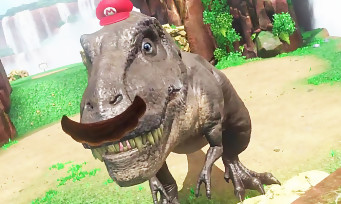 Super Mario Odyssey : une vidéo avec un énorme T-Rex