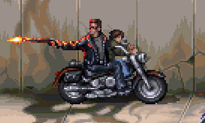 Terminator 2d No Fate: لعبة رجعية مع بكسل كما في التسعينيات ، المقطورة الأولى وصنع من