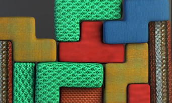 Tetris reproduit avec des coussins