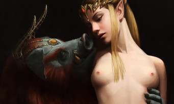 Zelda : des tableaux Art Renaissance avec une princesse nue