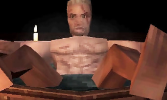 The Witcher 3 : un demake PS1 de la scène de bain de Geralt de Riv