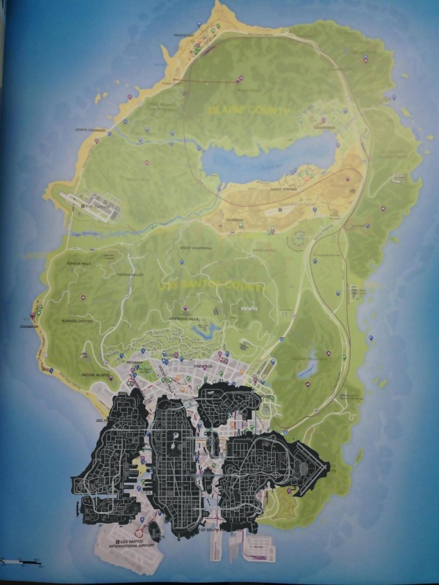 La map de GTA 4 (équivalente à Watch Dogs) comparée à celle de GTA 5